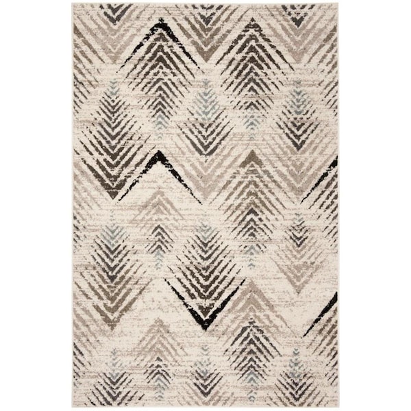 Safavieh Amsterdam Power Loomed Medium Rectangular Area Rug Cream & Beige - 6 ft. 7 in. x 9 ft. 2 in. AMS110A-7 - main